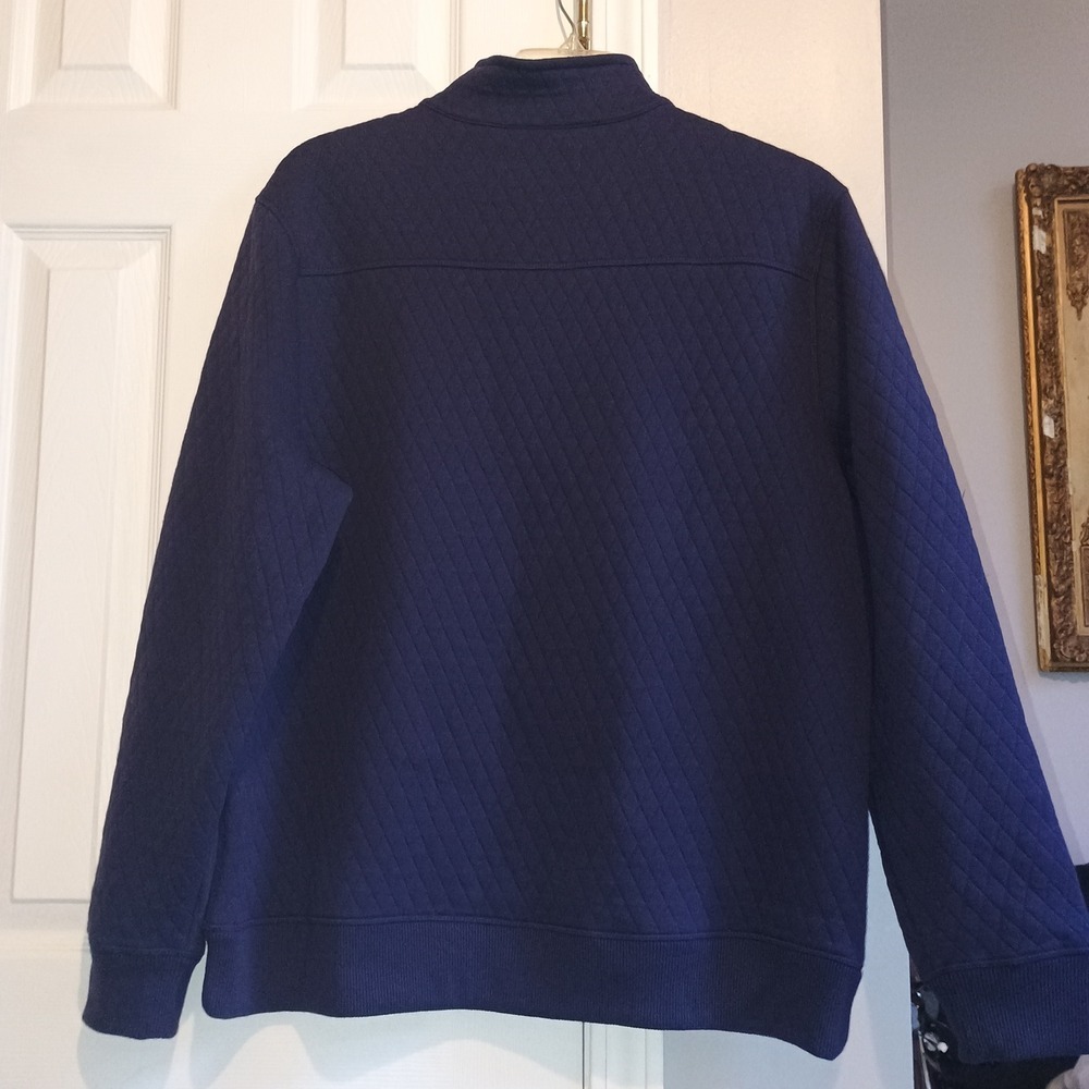 Crown & Ivy Men's Quilted Pullover Sweatshirt XL 1/4 Zip Mock Neck Casual - Picture 3 of 8